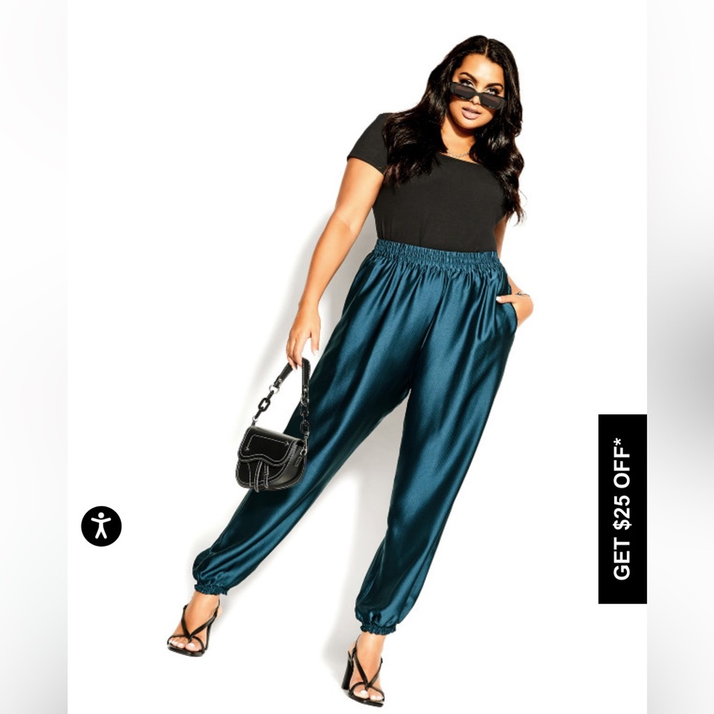 🦚 City Chic joggers, NWOT, size 20 in Peacock